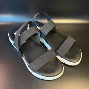 Steve Madden Platform‎ Sandals Elastic Straps Chunky Sole Black Size 10